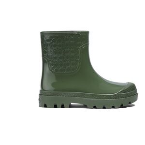 Coach Millie Glossy Rubber Rain Bootie in Green